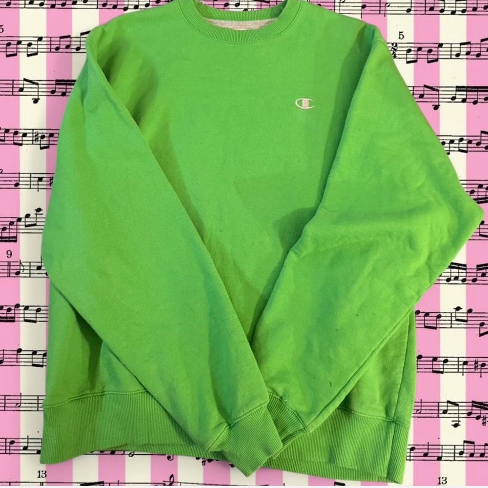 Champion Men's Vibrant Green Crewneck Sweater